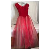 Vintage Red Velvet Dress No Size Tag