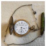 Hampden Pocket Watch no Glass Winds & Runs