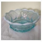 Vintage Fenton Opalascent Scalloped Bowl