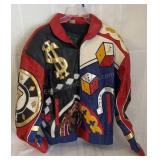 Luckey Gambler Leather Jacket Size L
