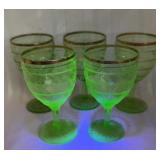 Anchor Hocking Uranium Glass Goblets