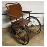 Antique Metal Framed Wheel Chair