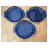 Anchor Hocking 9 inch Cobalt Pie Pans