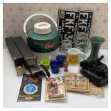 Coleman Cooler, Plates, Piano Reels & More