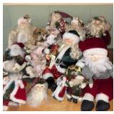 Lot of Christmas Santas & Tree Toppers