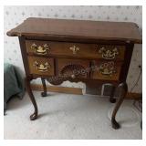 Lowboy Crest Queen Anne Style A.H. Loewa