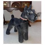 Cement Schnauzer Dog Statue 18 inches tall