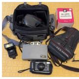 Panasonic Camcorder, Polaroid 420 Camera, Mamiya