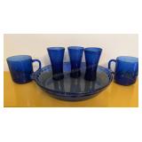 Cobalt Blue Glasses , Mugs & Pie Pan