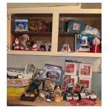 Shelf & contents on Counter Holiday Decor