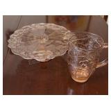 Cherry Cake Plate & Pitcher