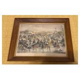 Central Park Winter Lithograph 13x16