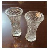 Pair of Waterford Bud Vases 4.5 inches tall