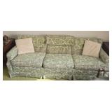 Vintage Ethan Allen Couch w/ Throw Pillows and