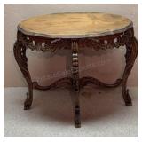 Antique Victorian Oval Accent Table