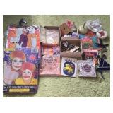 Clown Costume, Wig, Vintage Trinkets, & More