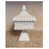 Westmoreland Milk Glass Footed Wedding Box