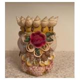 Vintage Seashell Folk Art Jar