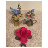 Robin Figurines, Capodimonte Rose (Small chip) &