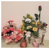 Vases, Wall Pocket & Faux Flowers