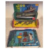 Fisher Price Diver, Toy Submarine & Helicopters