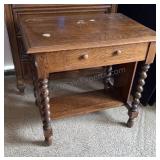 Antique Tiger Oak Console Table 23x32x30 inches