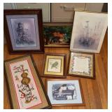 Group of Framed Prints & Tapestry