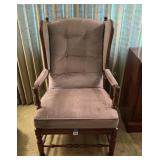 Ethan Allen Wing Back Chair Removable Cushions