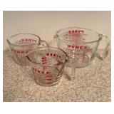 Pyrex Glass Measuring Cups