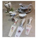 Sugar Creamer, Pie Servers & Gravy Boat