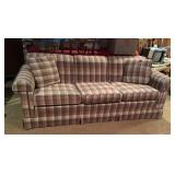 Ethan Allen couch 84x33 inches deep plaid