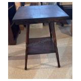 Antique Oak Side Table 20x20x28 inches Tall