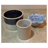 Stoneware Crocks & Bowl