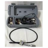 Dremel tool with the flex shaft.