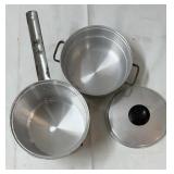 Aluminum steamer pot.
