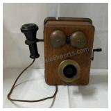 Antique wall crank phone