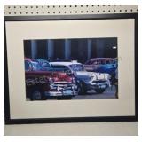 Signed and Framed Photograph Print - Antique Cars