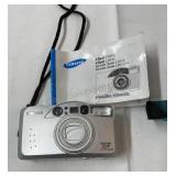 Samsung film camera with carrying case.