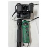 Binoculars 7X35, radio flashlight and regular