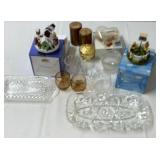 Glass candle holders and toppers. And