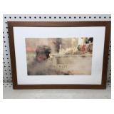 Framed Photo Street Vendor 14.5x20.5