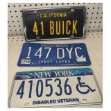 License Plates (Faux Cal Plate plastic)