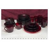 Ruby Red Dish set