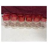 SET OF 12 TIFFIN FRANCISCAN KINGS CROWN RUBY