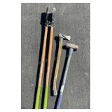 Splitting Maul, Post Hole Digger & 10lb Mallet