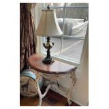 Accent Lamp & Half Round Table 12x23x23 inches