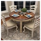 Round Dining Table & 4 Chairs 48 inch