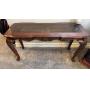 Beveled Glass Top Wood Sofa Table 20x52x29 inches
