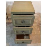 Side table with drawers 12.5x18.5x28.5inches tall