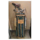 Vintage Golf Clubs & Bag